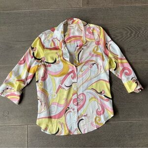 L’AGENCE printed blouse